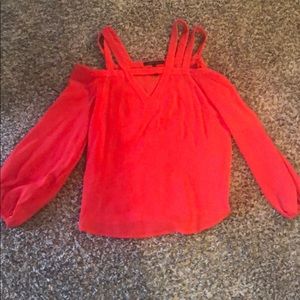 BCBG coral/red top